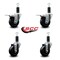 Service Caster 3.5'' Soft Rubber Swivel 1-1/4'' Expanding Stem Caster Set 2 Total Lock Brakes, 4PK SCC-EXTTL20S3514-SRS-2-S-2-114 - alternate 2